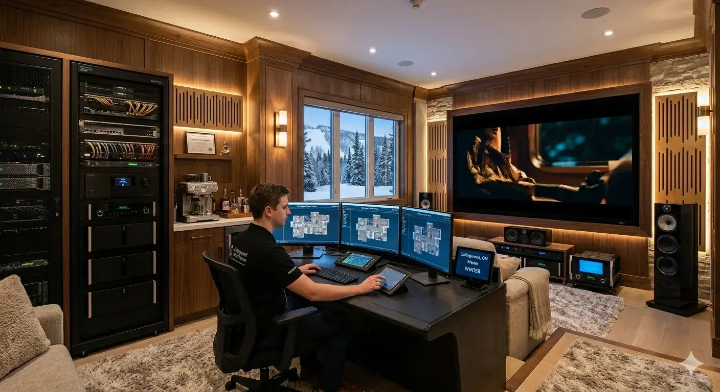 Sentient Technology Systems specialist designing an intelligent home system
