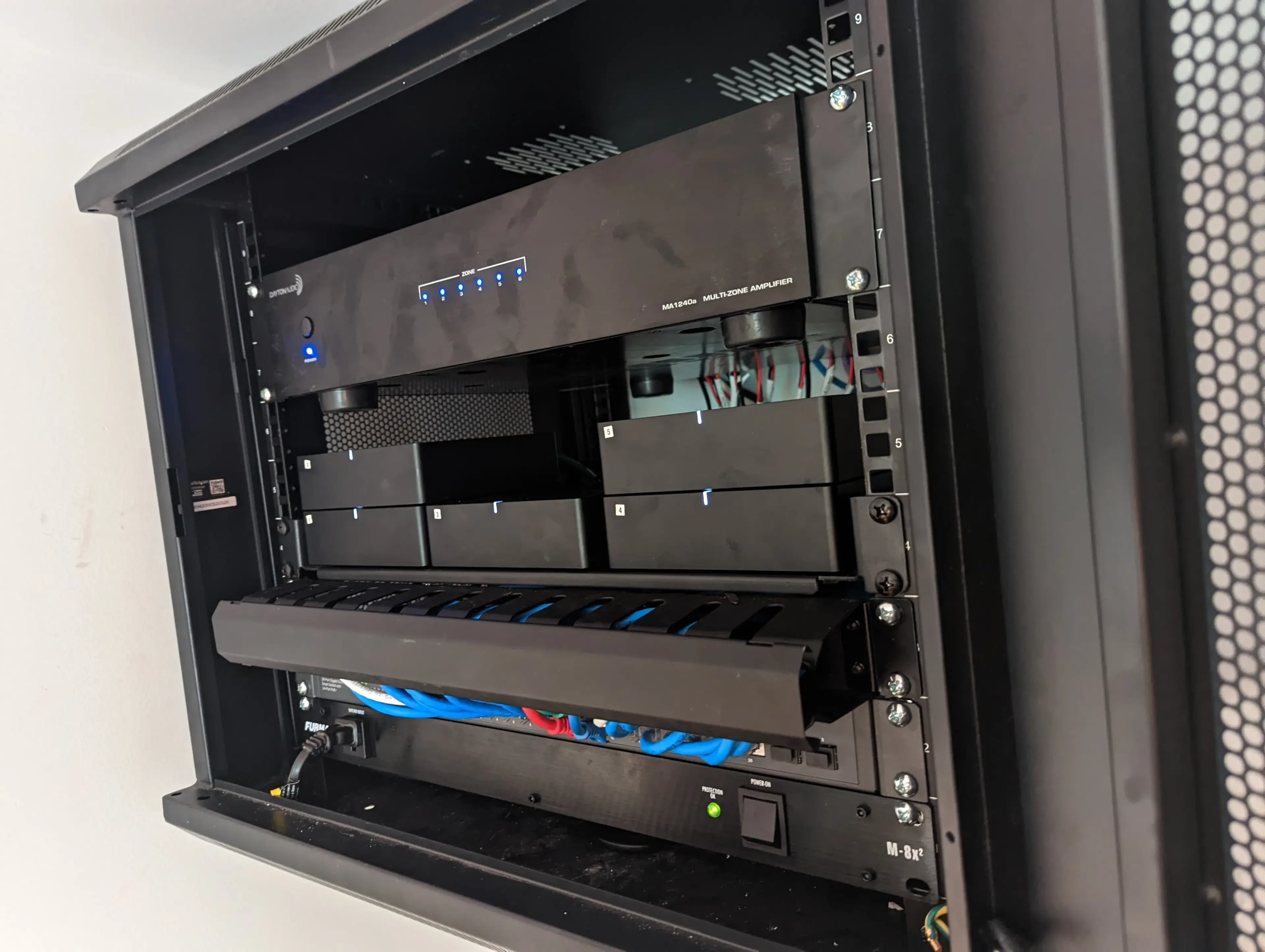 Home wiring panel and structured cabling installation